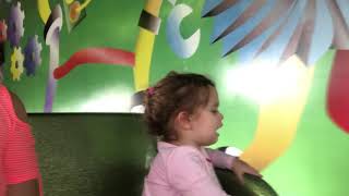 Sienna has mixed feelings about the Haunted House Ride at Lake Winnepesaukah Amusement Park