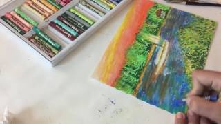 Art Kit: Drawing with Oil Pastels, Inspired by Claude Monet – Indigo Artbox