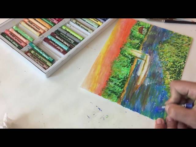 CLASS101+  Draw like Monet: Online Oil Pastel Travel Drawing Class