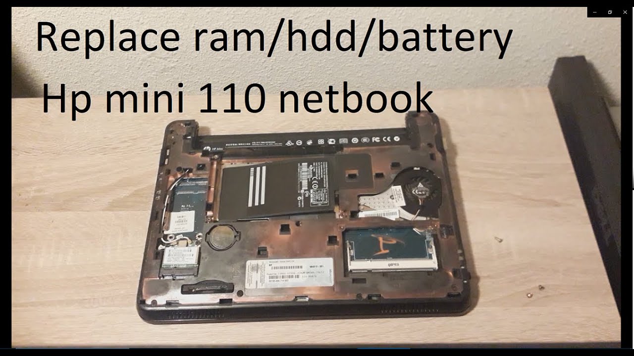 Analytisk Wade handicap How to replace battery/ram/hdd - HP mini 110 - YouTube