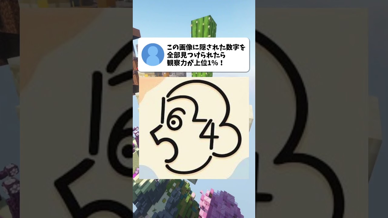 上位1%だけが正解に辿り着ける… #shorts #マイクラ #錯覚 #健康