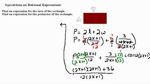 Rational Expressions - Area and Perimeter of a Rectangle