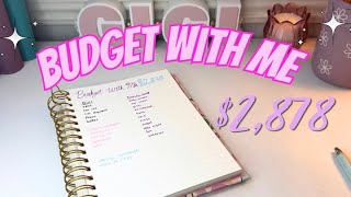 $2,878 BUDGET WITH ME | BONUS INCLUDED | ZERO BASED BUDGET