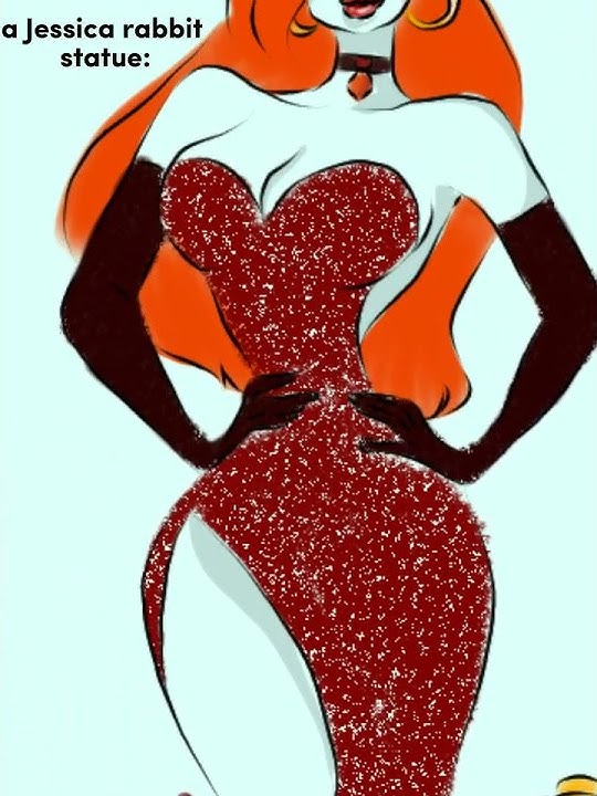 the Jessica rabbit statue