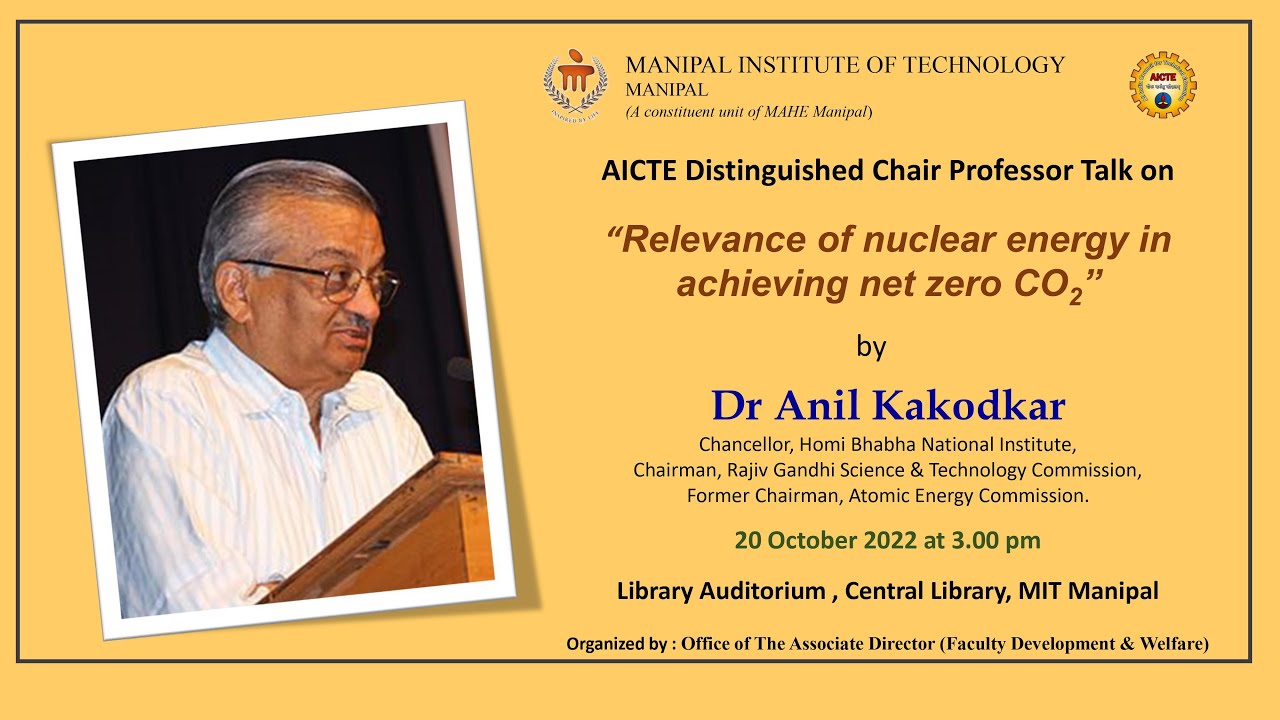 Webinar on Relevance of nuclear energy in achieving net zero CO2 ...