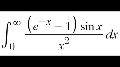Feynman Integration Example 134 - ∫ from 0 to ∞ of (((e^(-x) - 1) * sin(x)) / x²) dx