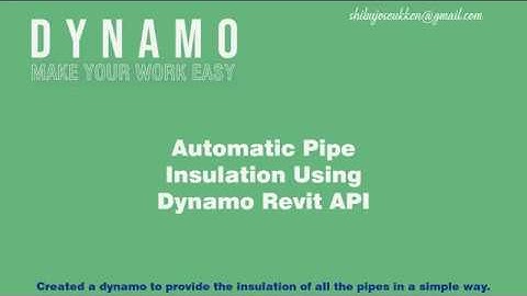 Automatic Pipe Insulation Using Dynamo RevitAPI