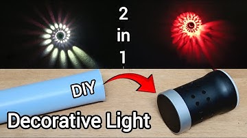 How to make a 2 in 1 decorative wall light from pvc pipe #diy #pvc #howto