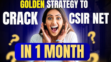 Crack CSIR NET Life science in 1 month | Score more read less strategy for CSIR NET exam