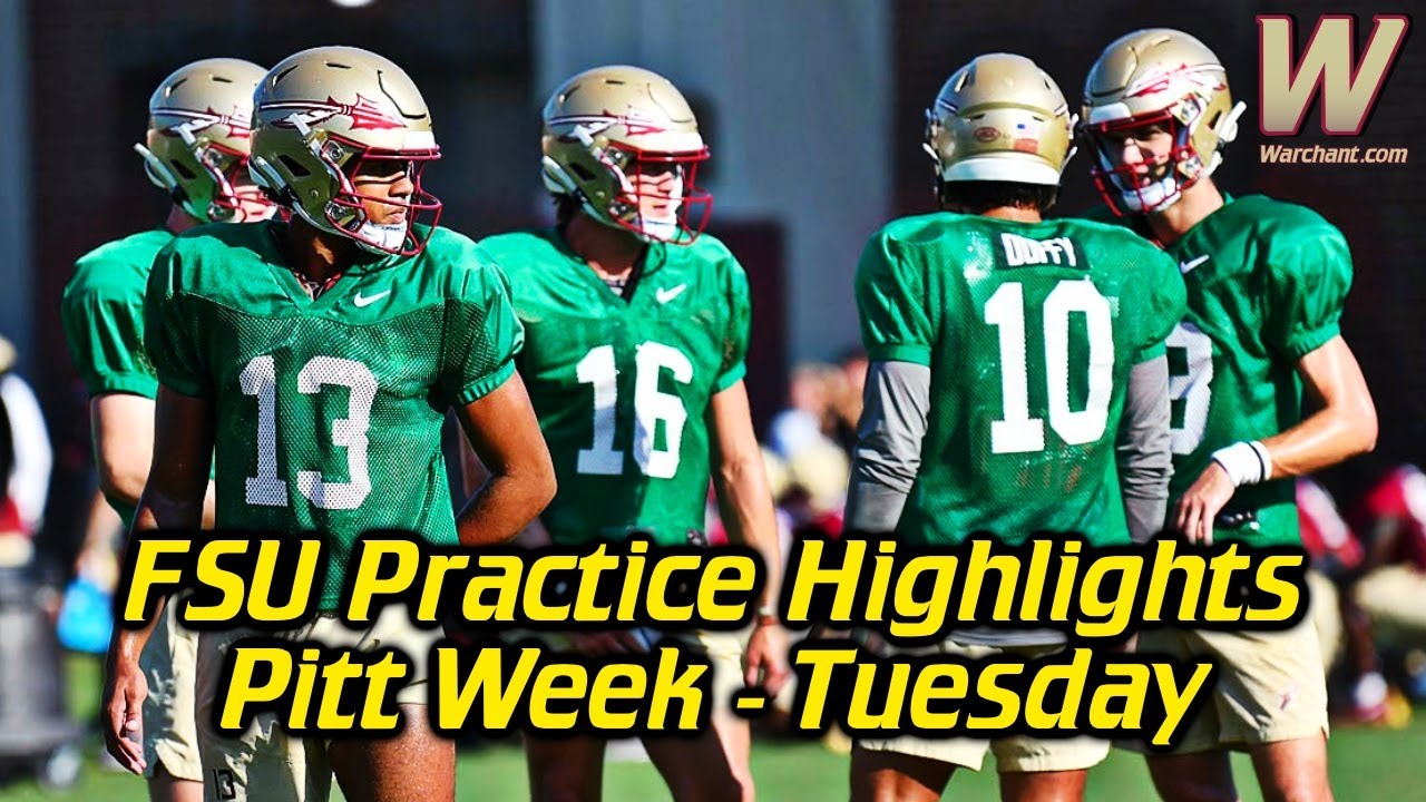 FSU Football | Florida State Practice Highlights Pitt Week Tuesday Practice | Warchant TV #FSU