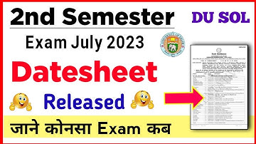 SOL Second Semester Datesheet Release July August Exam 2023 | SOL 2nd Semester Exam Datesheet 2023