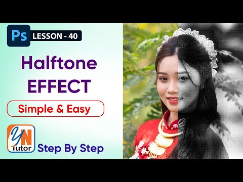 Halftone Effect in Photoshop Exercise No. 40 | YN Tutor | photoshop tutorial for beginners