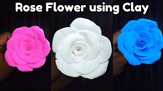 Air Dryer Rose Flower tutorial using Super Clay🌸 #flowers #clay #clayart