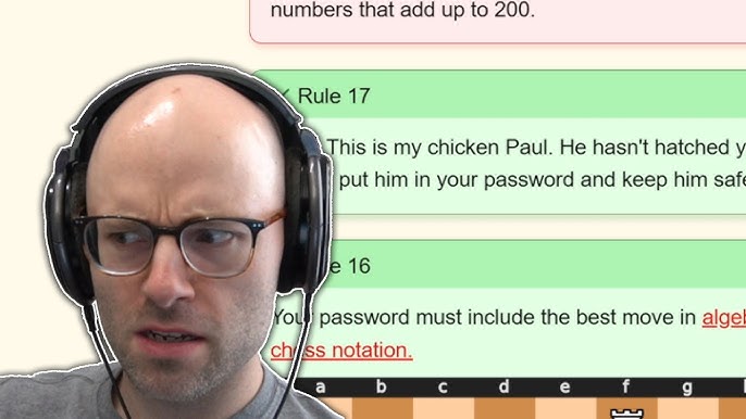 Neal's Fun: Solving The Password Game - Ackadia