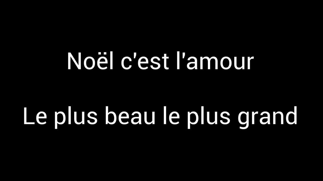 Instrumental avec paroles noel cest lamour youtube