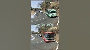 Sharp Turning Point challenge KSRTC VS TNSTC #best #challenge #battle #bus #ksrtc #tnstc