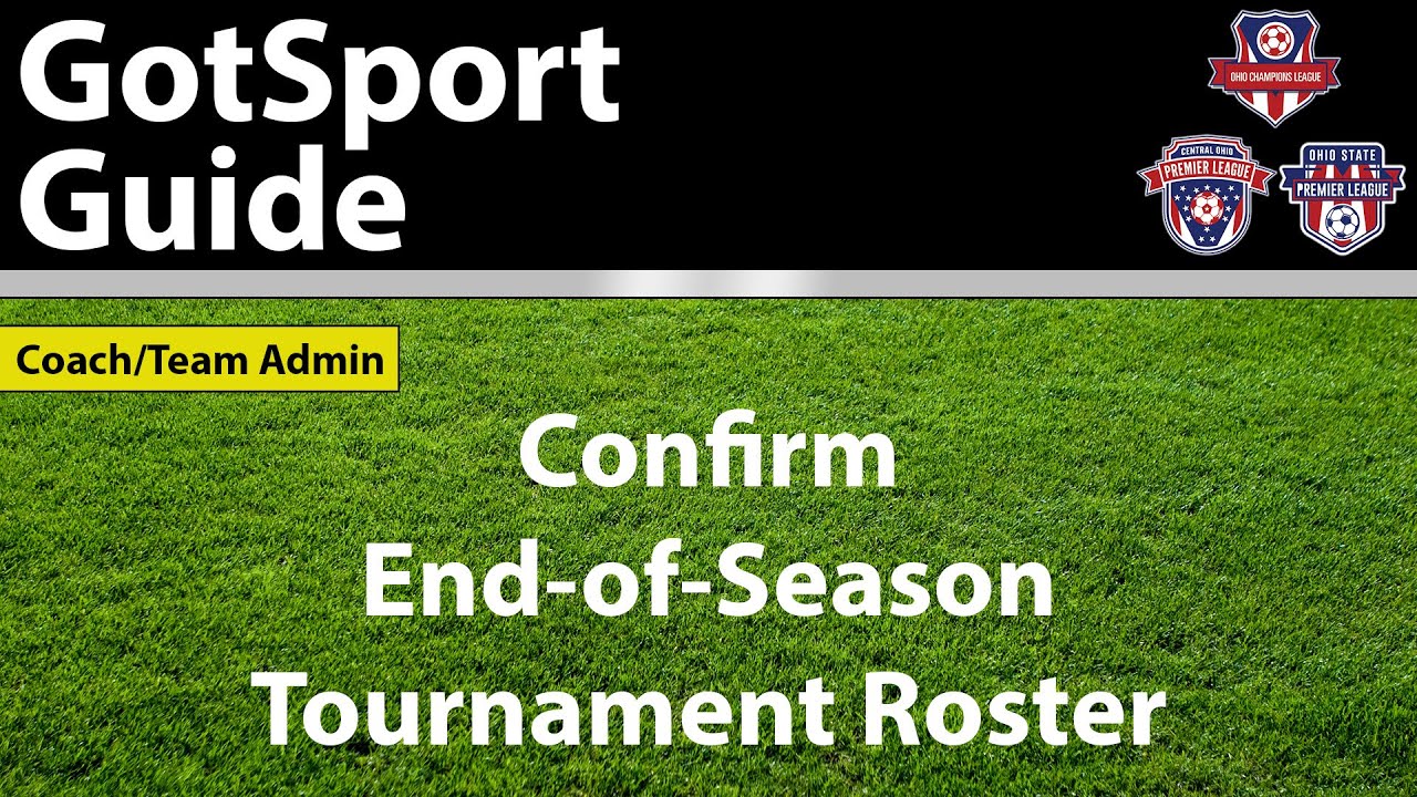 Confirm Tournament Roster - COACH/TEAM ADMIN - YouTube