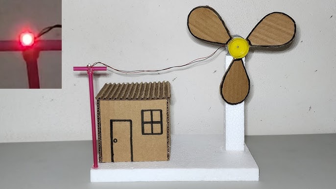 Brinquedo moinho de turbina eólica, modelo de moinho de vento movido a  energia solar, brinquedo em miniatura de turbinas eólicas de energia solar
