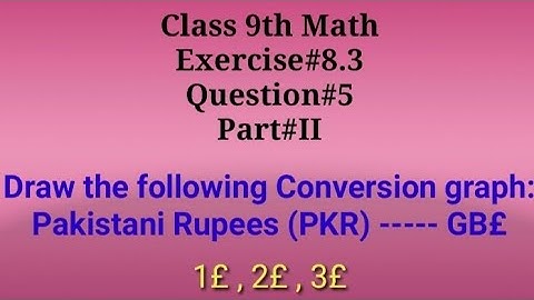 Draw the conversion graph of Pakistani rupees to GB£ || Currency exchange|| Qazi Math Academy