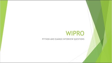 Wipro Python Django Interview Questions