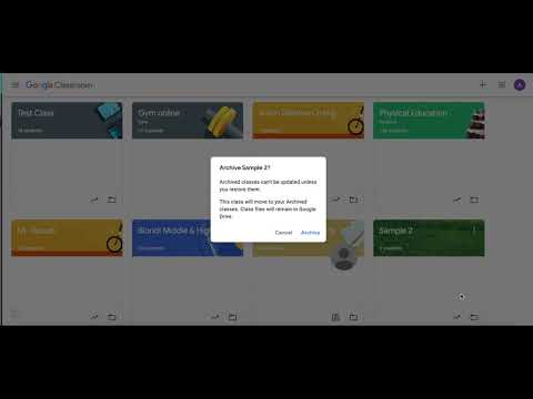 How To Archive A Class In Google Classroom - Google Classroom: Archive a class