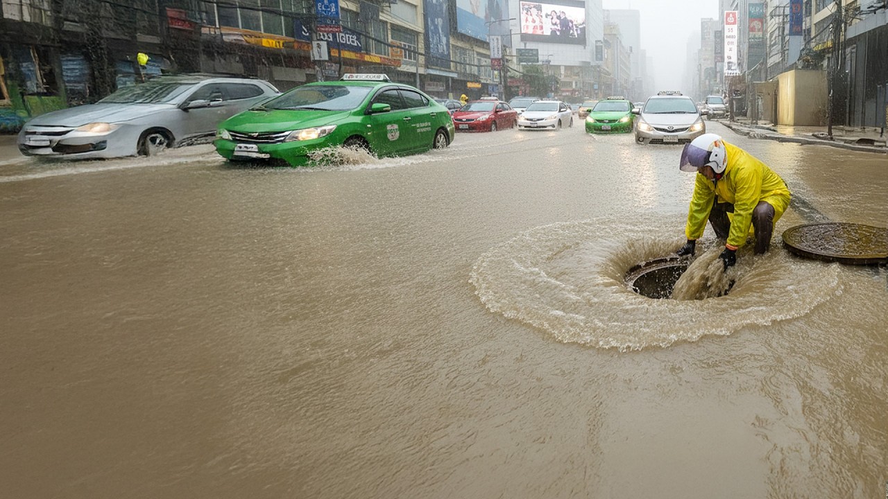 Water Finally Drains After Massive Blockage Removal - YouTube