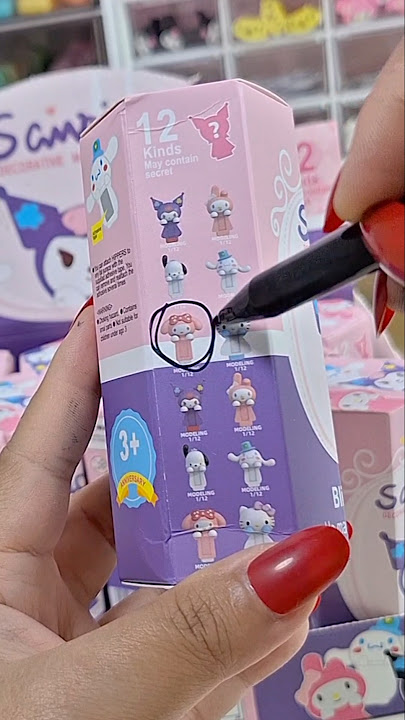 Sanrio Blind box super cute #sanrio #kuromi #cinnamoroll #hellokitty #shorts #asmr #fyp #japan #cute