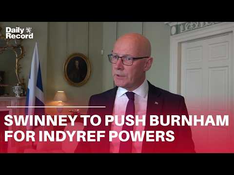 John Swinney will push Andy Burnham for powers to hold an independence vote
