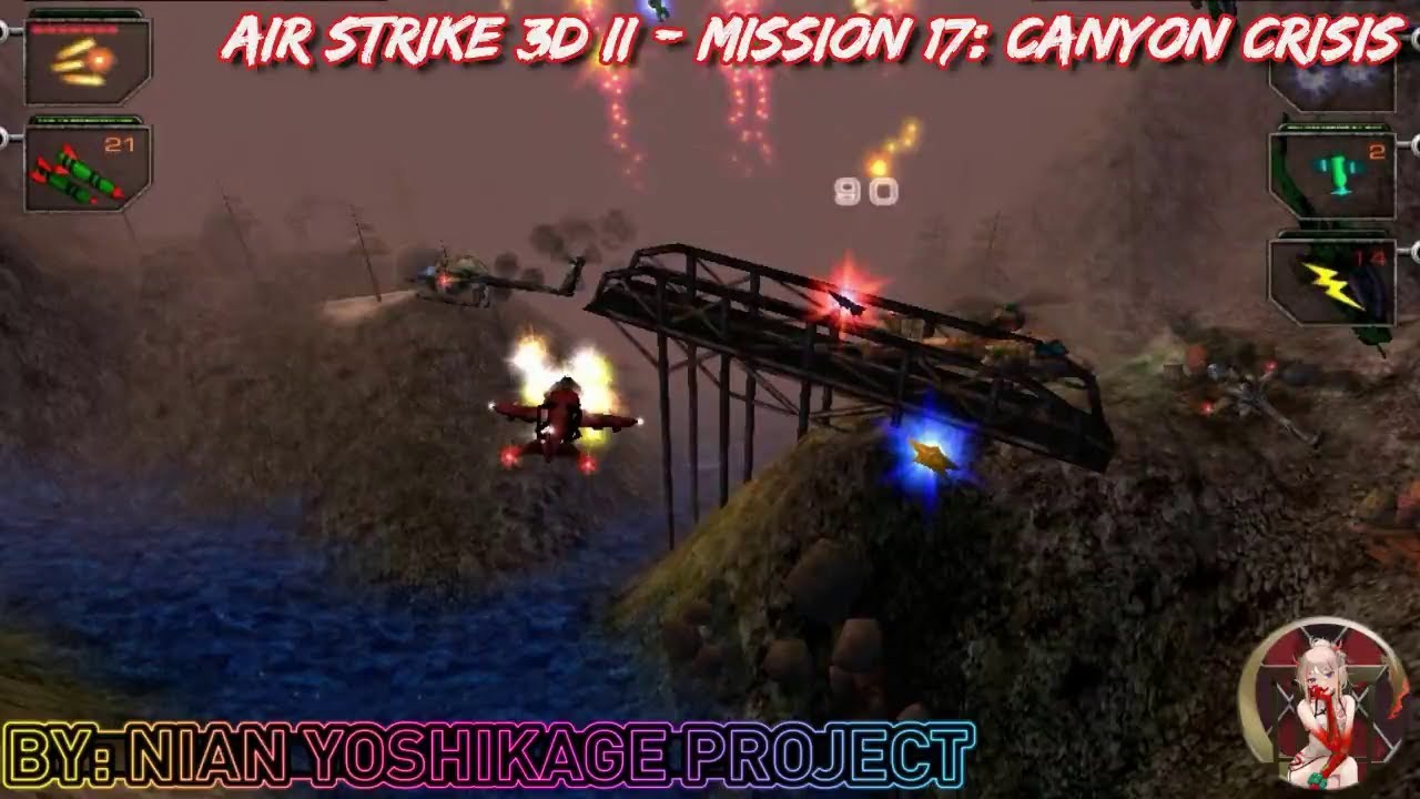 Air Strike 3D II - Mission 17 - Canyon Crisis - YouTube