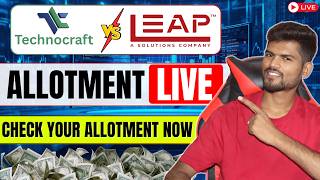 Technocraft & Leap IPO Allotment Out 🔥 | Check your Allotment Now