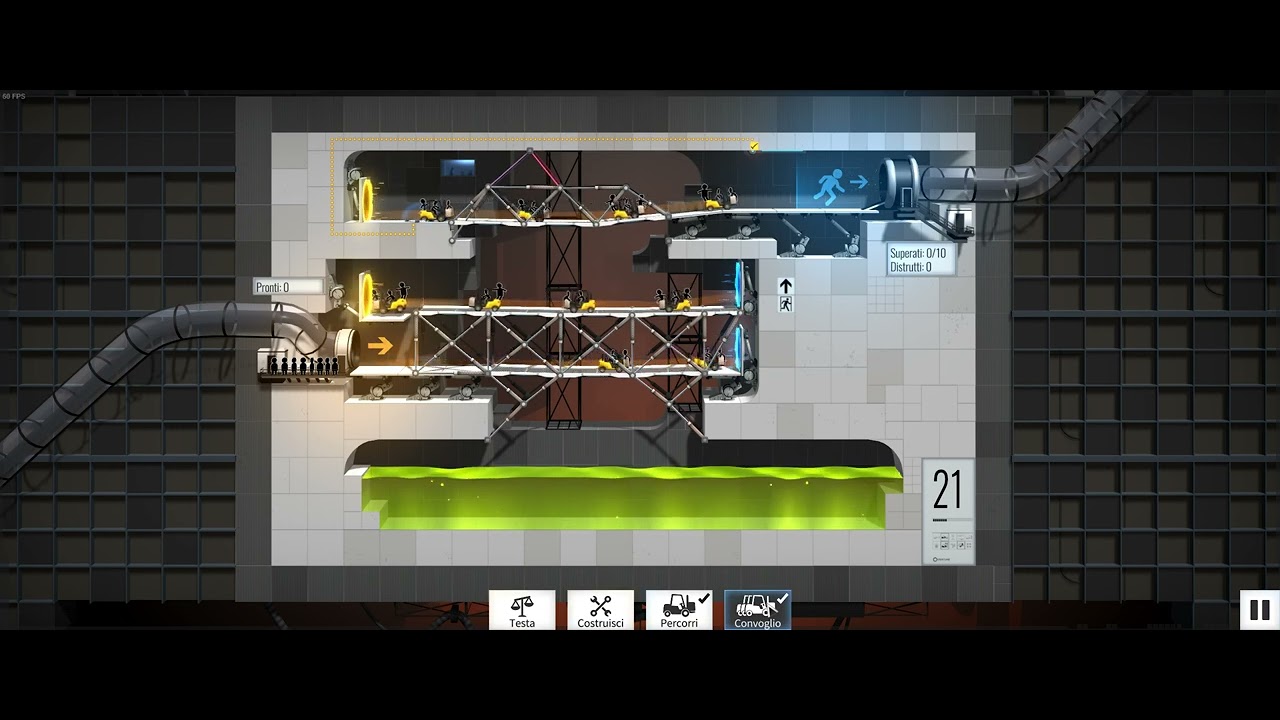 Bridge Constructor Portal - Level 21 - YouTube