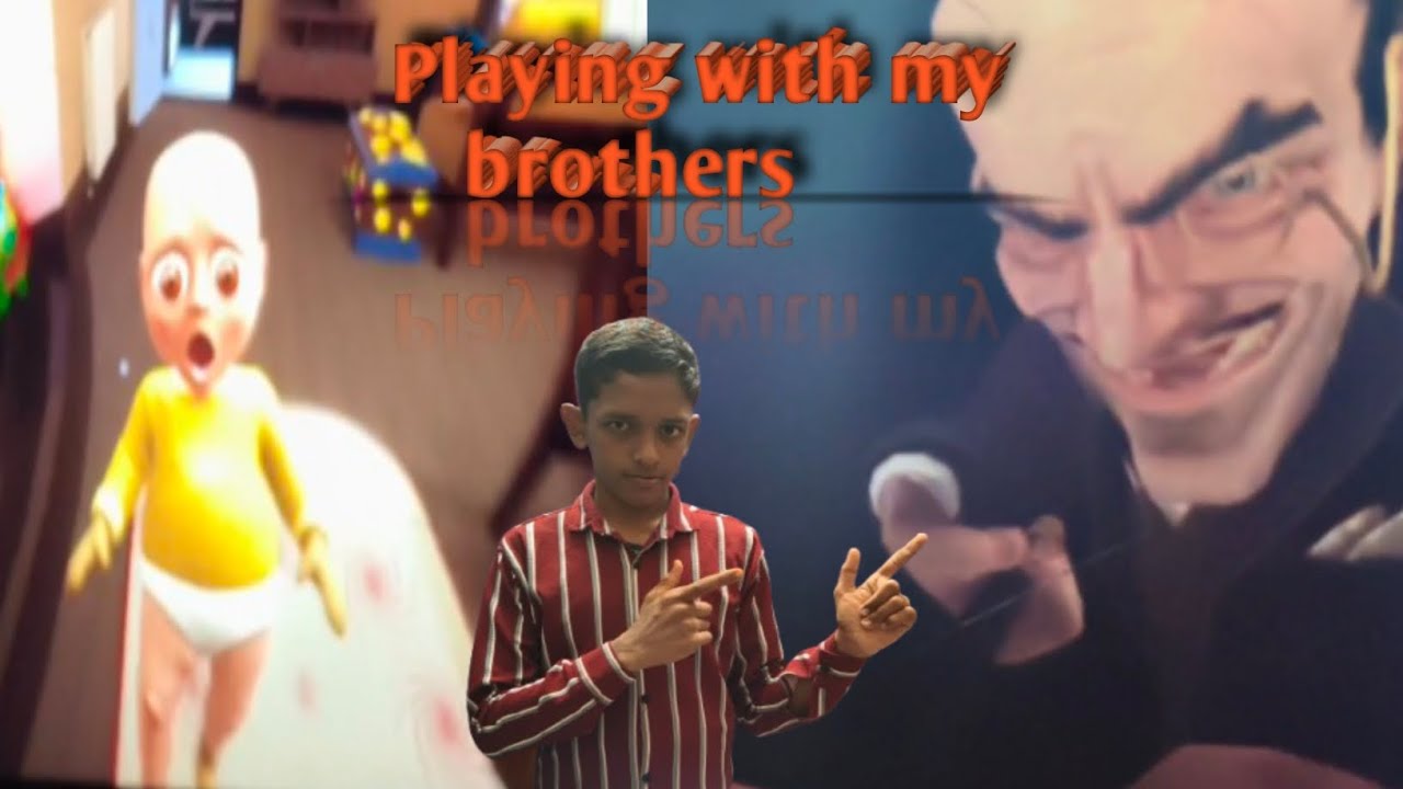 Me Playing With My Little Brothers | Horror games ko funny games bana dala 😂