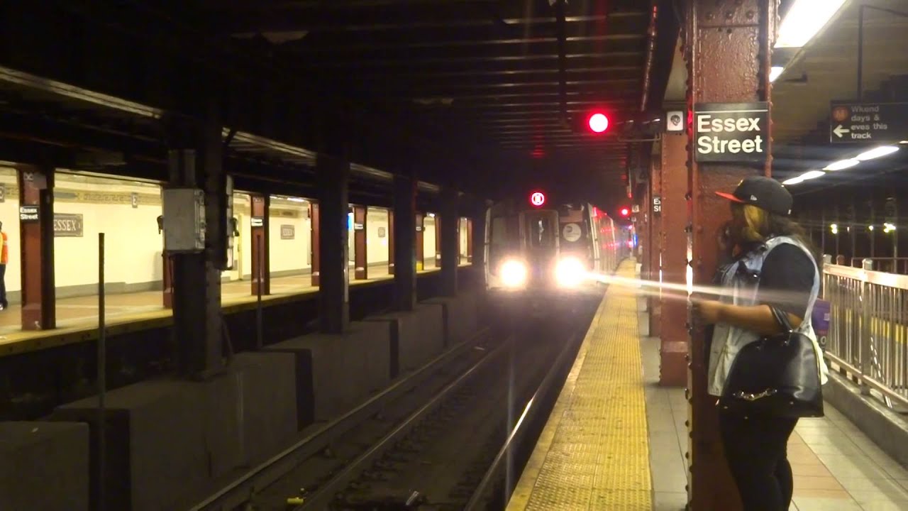NYC Subway First Look Essex Streetbound R160 (M) Entering Essex