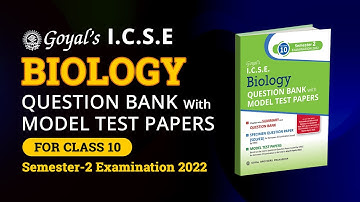 ICSE Class 10 Question Bank with Model Test Papers in Biology  for Exam 2022 | MTP |  SQP