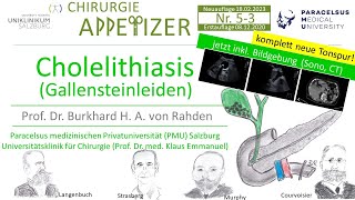 Cholelithiasis Gallensteinleiden CHIRURGIE APPetizer Nr. 5-3