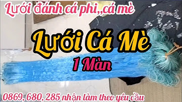 lưới giăng cá 1 màn - giăng cá mè 16 phân Cao 3 dài Theo yêu cầu