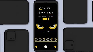 The Nova Launcher Home Screen || Setup Dark And Yellow Kustom Widget Kwgt || Nova Setup HomeScreen🔥 screenshot 5