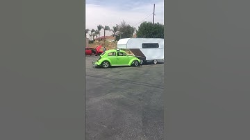 VW Bug Pulls Custom Trailer