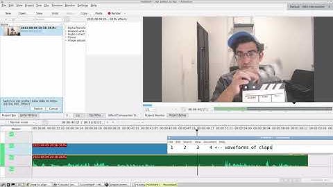 Syncing audio and video in Kdenlive with a clapperboard