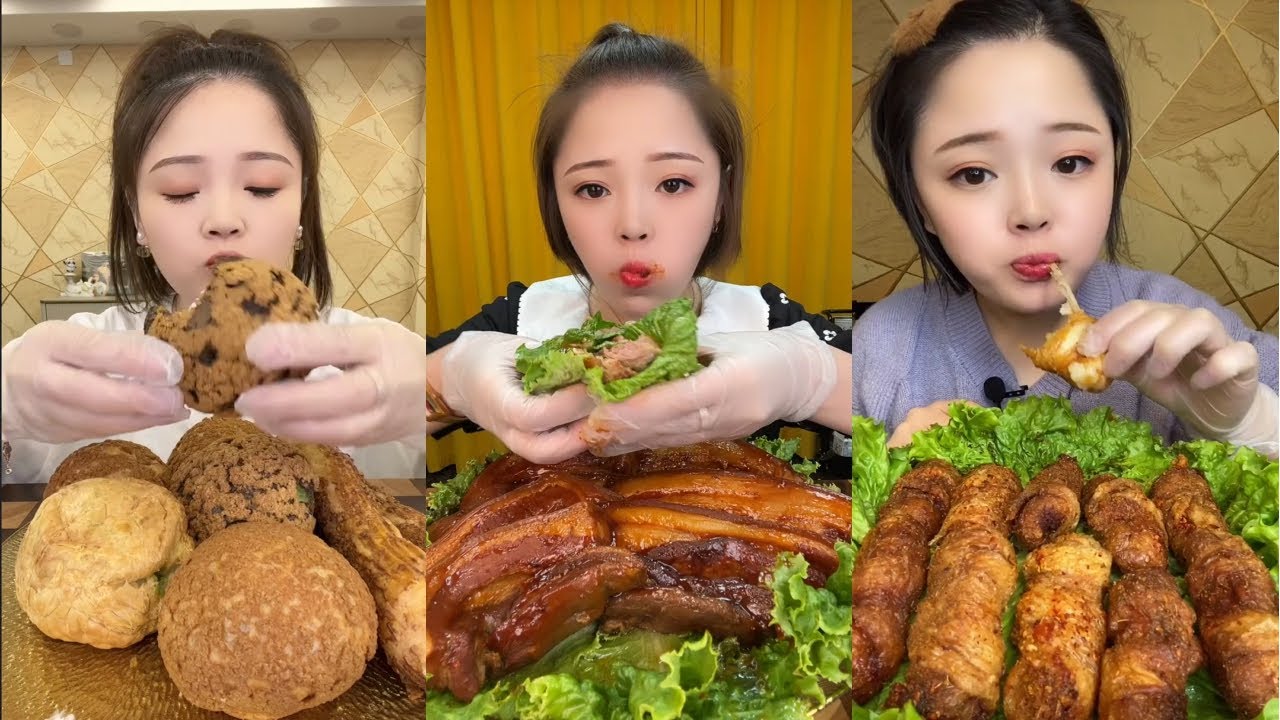 ASMR CHINESE MUKBANG FOOD EATING SHOW        vlog156