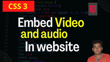 How to embed audio and video in html in Hindi / Urdu Web design