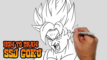 How to Draw SSJ Goku- Dragon Ball Z- Video Lesson