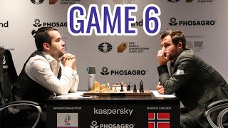 Magnus Carlsen vs Ian Nepomniachtchi | World Championship Match • Game 6 (2021)