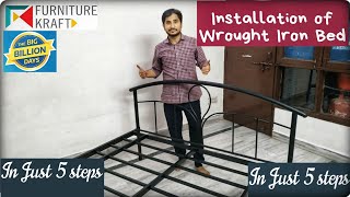 Wrought Iron Bed Review & Installation | Furniture Kraft Flipkart