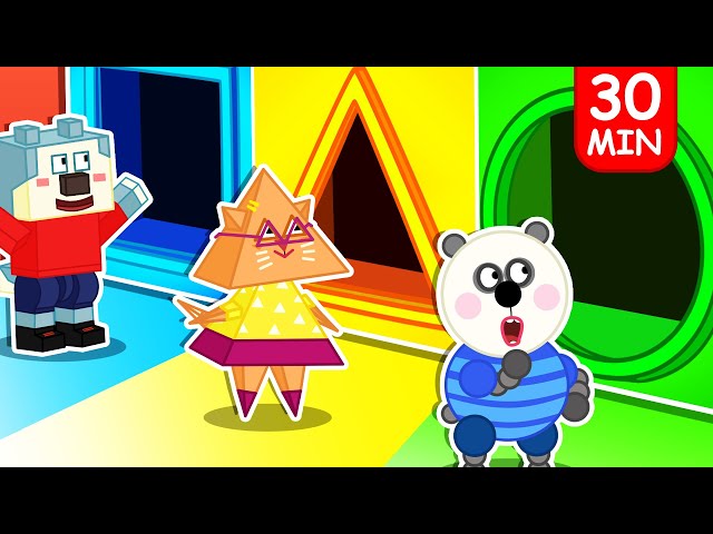 Lycan and Friends Turn Into Square, Triangle and Circle Shape 🐺 Funny Stories for Kids @LYCANArabic class=