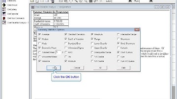 Statgraphics Summary Statistics