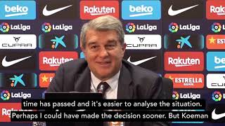 Barcelona president Laporta reveals Xavi talks, refuses to confirm if he will replace Ronald Koeman Barcelona president Laporta reveals Xavi talks, refuses to confirm if he will replace Ronald Koeman