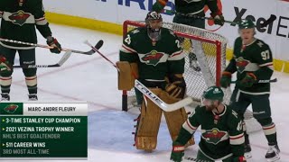 First Look At Marc-Andre Fleury In Net For Minnesota Wild