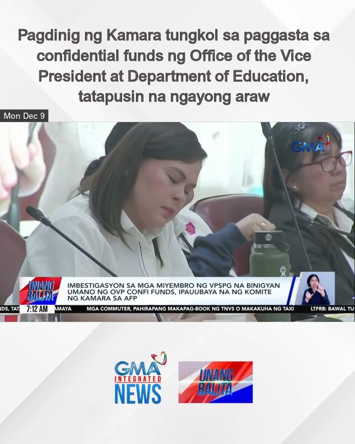 Pagdinig ng Kamara tungkol sa paggasta sa confidential funds ng Office of the Vice... | Unang Balita