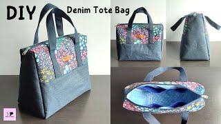 Denim Tote Bag Tutorial | Denim Tote Bag DIY | Tote Bag Tutorial